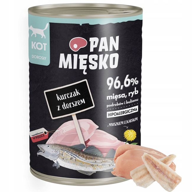 PAN MIĘSKO FRENDI Karma mokra dla kota MIX Smaków 12 x 400g