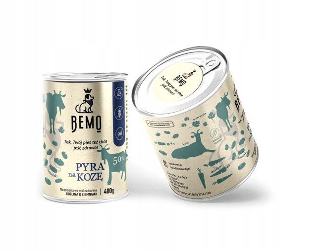 BEMO karma mokra dla psa PYRA NA KOZĘ Koźlina 12 x 400g monobiałkowa