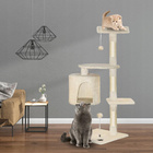 Drapak dla kota Gaczoo duży wieża legowisko beżowy 40 x 40 x 116 cm