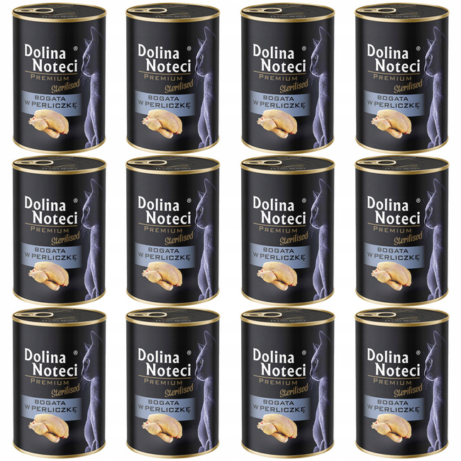 DOLINA NOTECI Premium Sterilised Mokra karma dla kota Perliczka 12 x 400g