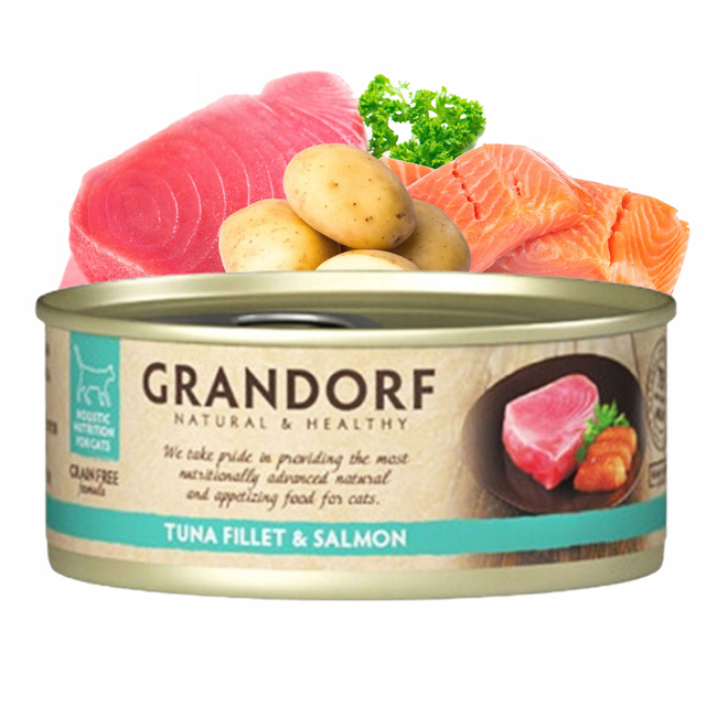 GRANDORF zdrowa karma mokra dla kota mix smaków 24 x 70g Bezzbożowa