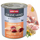 ANIMONDA GranCarno Sensitive karma mokra dla psa Mix Smaków 8 x 800g