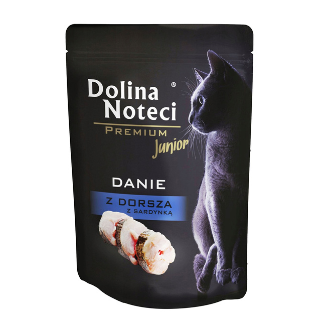 Dolina Noteci Premium Junior mokra karma dla kociąt 85g Dorsz