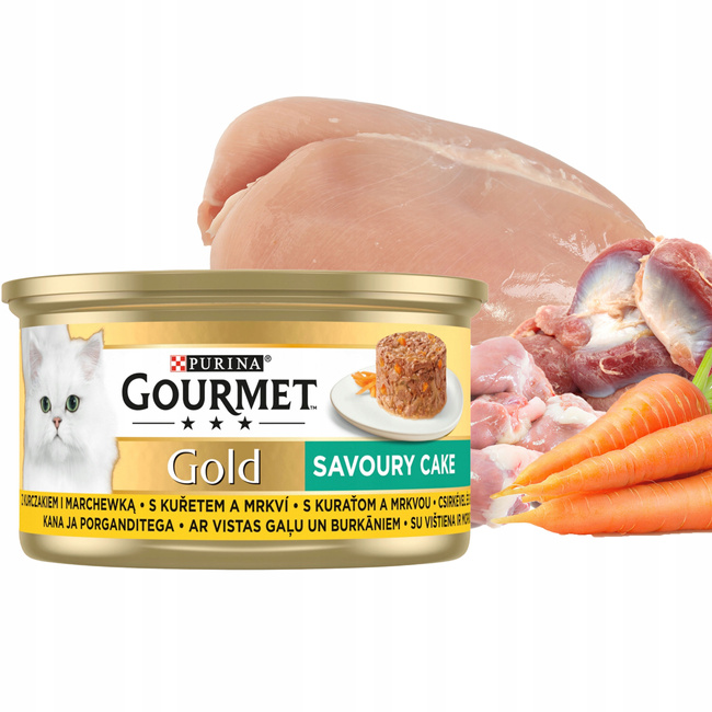 PURINA Gourmet Gold Cake karma mokra dla kota mix smaków 12 x 85g