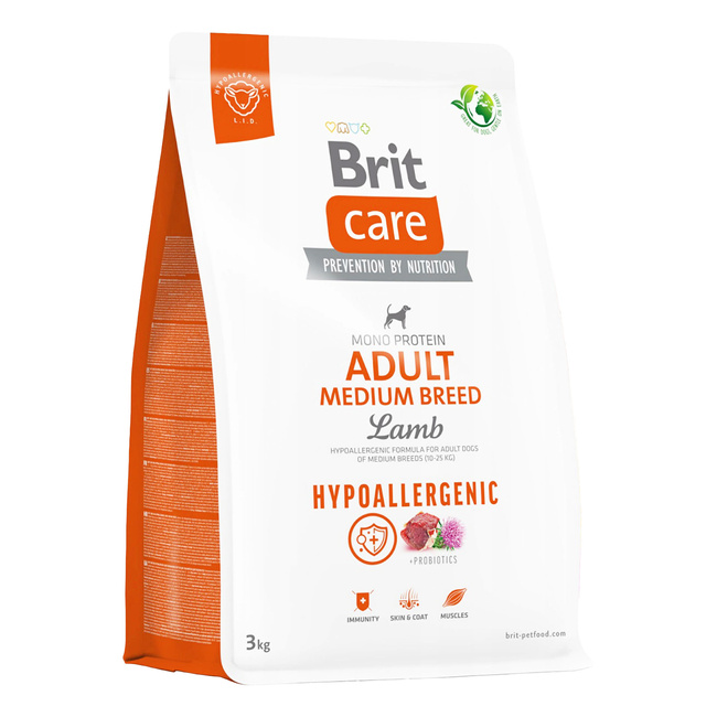 Brit Care Hypoallergenic 3 kg Lamb Adult M karma sucha dla psów