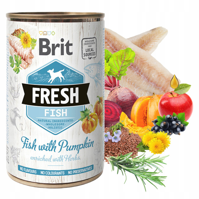 BRIT FRESH Karma mokra dla psa Ryba 400g