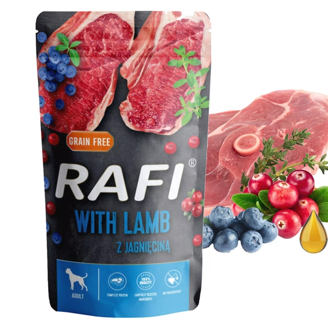 Karma mokra dla psa RAFI MIX Smaków 8 x 500g Bezzbożowa