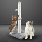 Drapak dla kota Gaczoo słupek z piłeczką jasny szary 40 x 40 x 72 cm