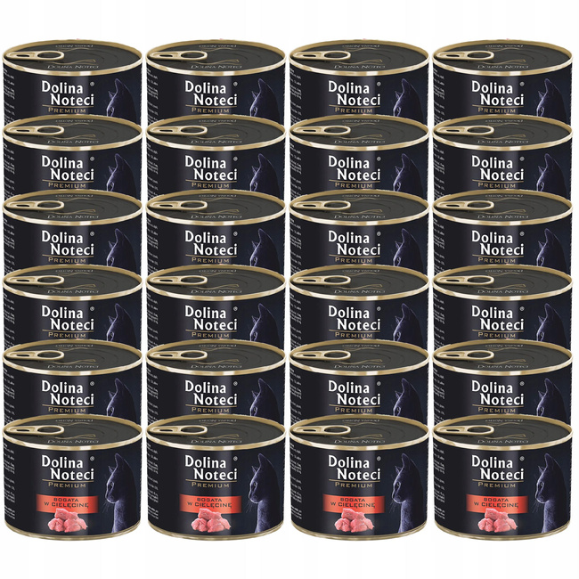 Dolina Noteci Premium mokra karma dla kota 24 x 185g Cielęcina