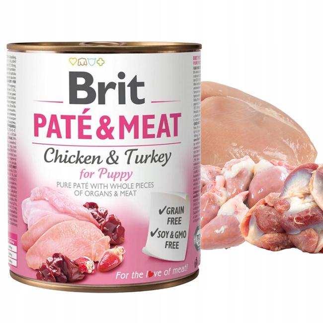 Brit Pate & Meat 6 x 800g Puppy mokra karma dla szczeniąt