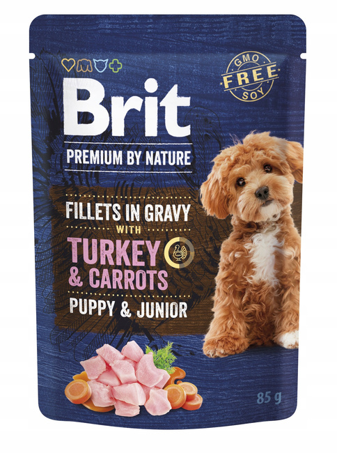 Brit By Nature Junior 24 x 85g Turkey mokra karma dla szczeniąt