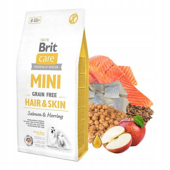 Brit Care Mini Hair & Skin 7 kg Salmon sucha karma dla psa