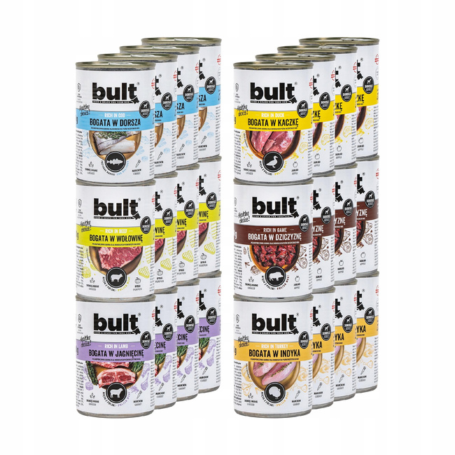 Karma mokra dla psa BULT MIX Smaków 24x400g Zestaw