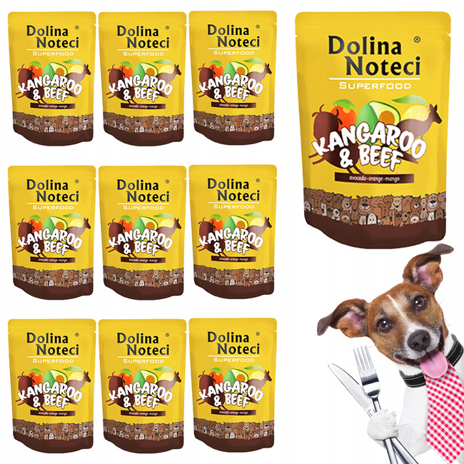 Dolina Noteci Superfood mokra karma dla psa 10 x 300g Kangur Wołowina