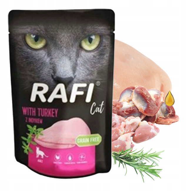 DOLINA NOTECI RAFI Karma mokra dla kota mix smaków 24 x 100g Bezzbożowa