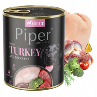 PIPER DOLINA NOTECI Karma mokra dla psa Indyk z brokułem 800g