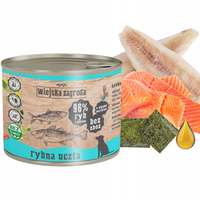 WIEJSKA ZAGRODA Karma mokra dla psa MIX Smaków 4 x 200g Bezzbożowa