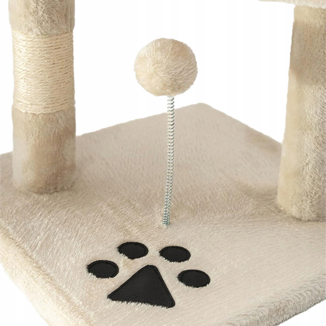 Drapak dla kota Gaczoo duży wieża legowisko beżowy 40 x 40 x 116 cm