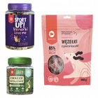 MACED Zestaw Treserki Love me 300g + Żwacze wołowe 110g + Węzełki z piersi kaczki 500g