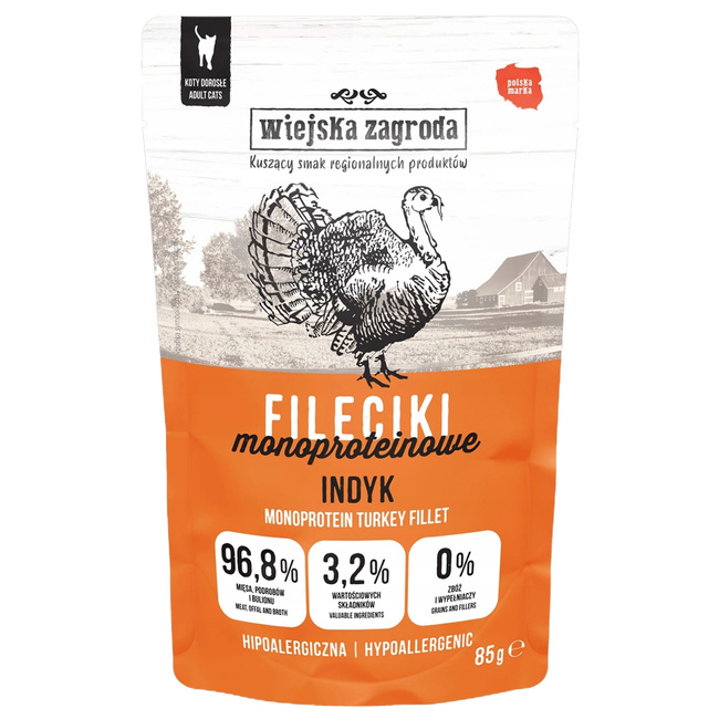 Wiejska Zagroda Fileciki karma mokra dla kota Mix Smaków 40 x 85g