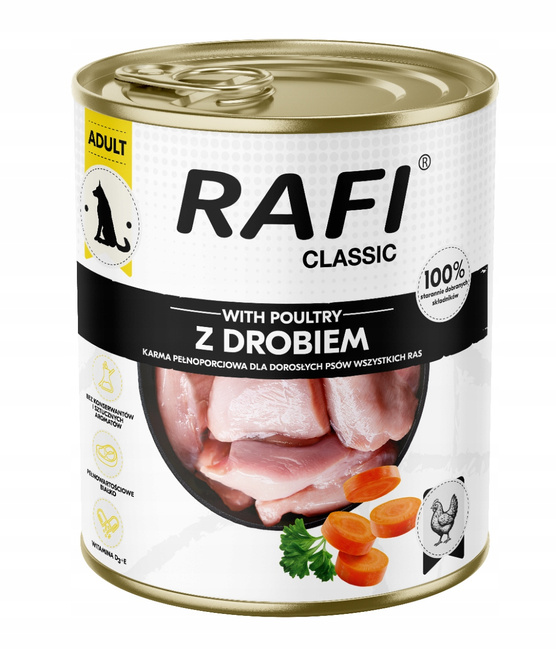 Dolina Noteci Rafi Classic karma mokra dla psa Drób 12 x 800g