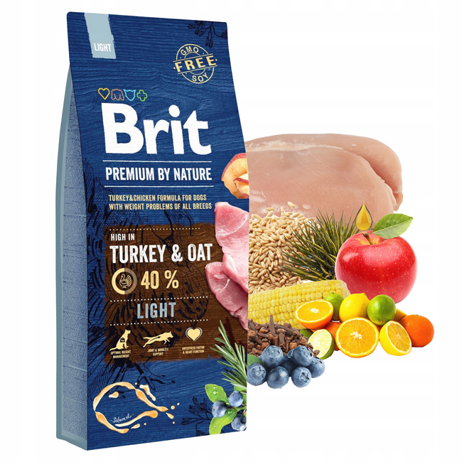 Brit by Nature Premium 15 kg Light Turkey sucha karma dla psa