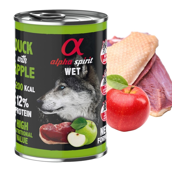 ALPHA SPIRIT Karma mokra dla psa Kaczka 400g