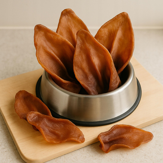 GACZOO 100% Naturalny przysmak dla psa Ucho Wieprzowe Duże XL 20 sztuk smakołyk