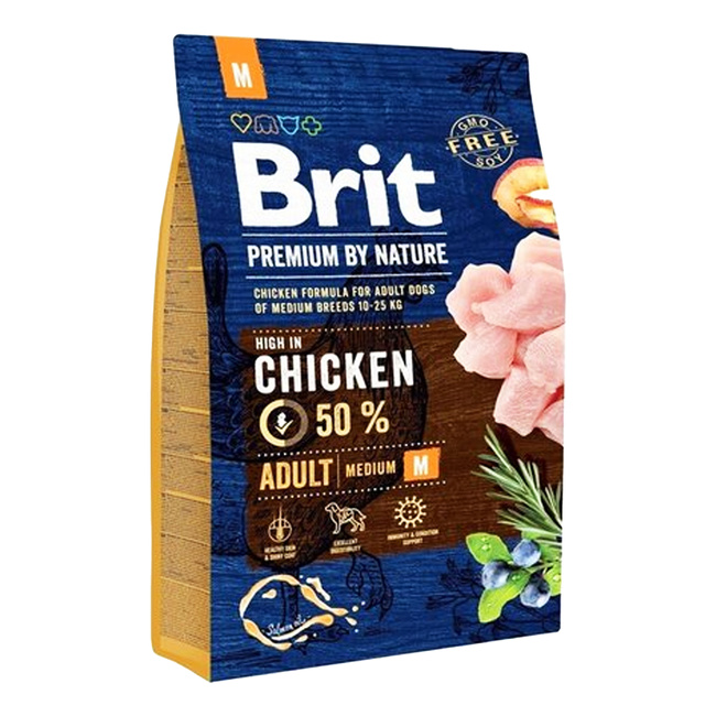 Brit By Nature 3 kg Chicken M sucha karma dla psów