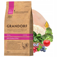 GRANDORF DOG MEDIUM&MAXI ADULT karma sucha dla psa Indyk 10 kg