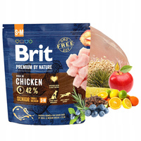 Brit By Nature 1 kg Chicken S + M sucha karma dla psów