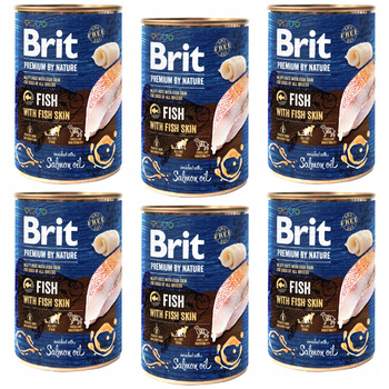 BRIT BY NATURE Karma mokra dla psa Ryba 6 x 400g Bezzbożowa