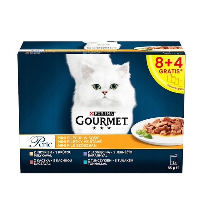 PURINA Gourmet Perle karma mokra dla kota mix smaków 12 x 85g