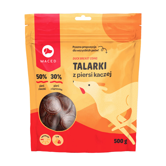 MACED Przysmak dla psa TALARKI Z Piersi Kaczej 500g