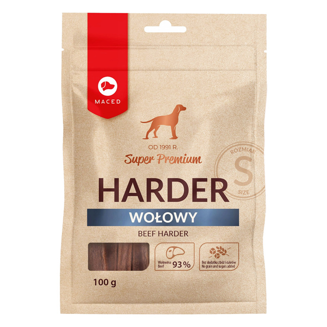MACED Przysmak dla psa HARDER WOŁOWY Gryzak Smakołyk 100g