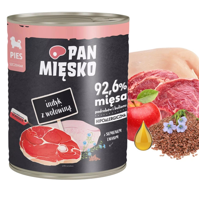 Pan Mięsko karma dla szczeniąt mokra 16 x 800g Mix