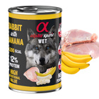 ALPHA SPIRIT Karma mokra dla psa Królik 6 x 400g