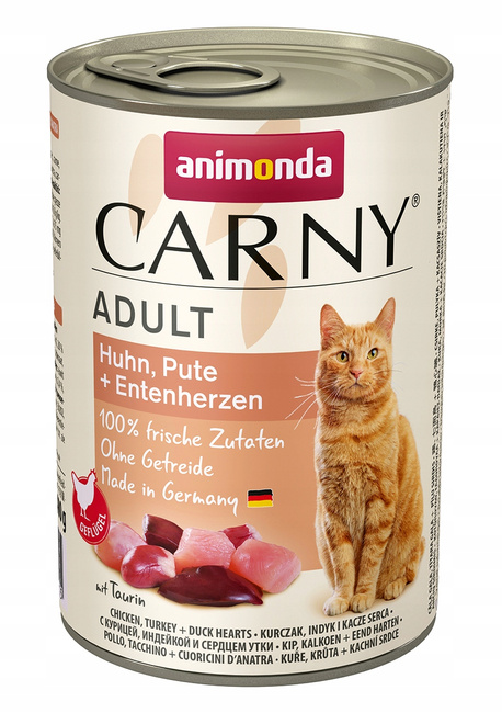 ANIMONDA Carny karma mokra dla kota Kurczak Serca Kacze 6 x 400g