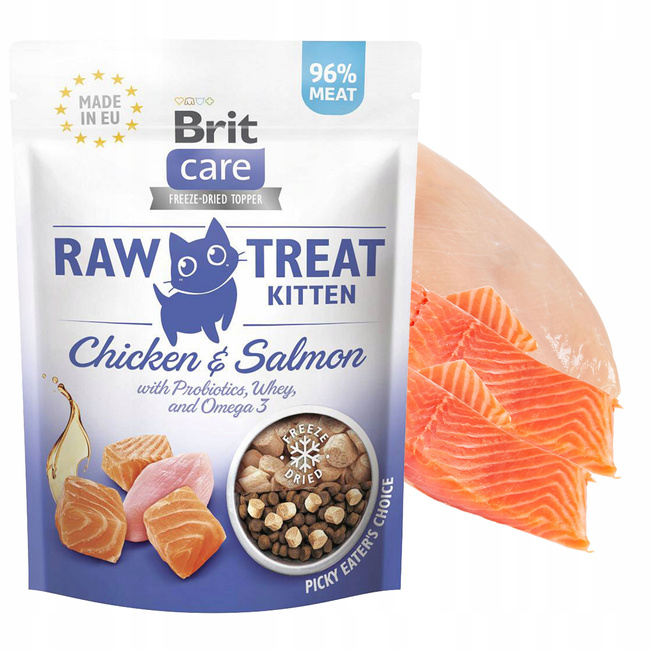 Brit Raw Treat Kitten 40g Chicken Salmon przysmak dla kociąt