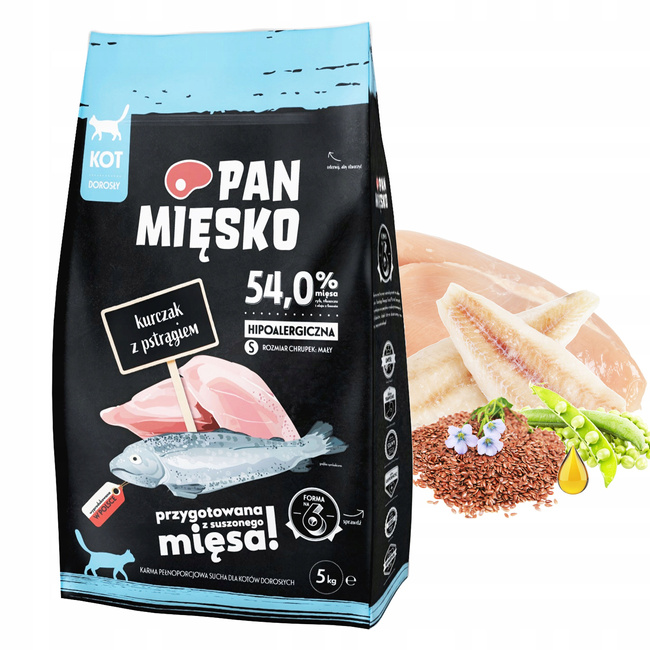 Pan Mięsko Karma dla kota sucha 5 kg Kurczak z Pstrągiem