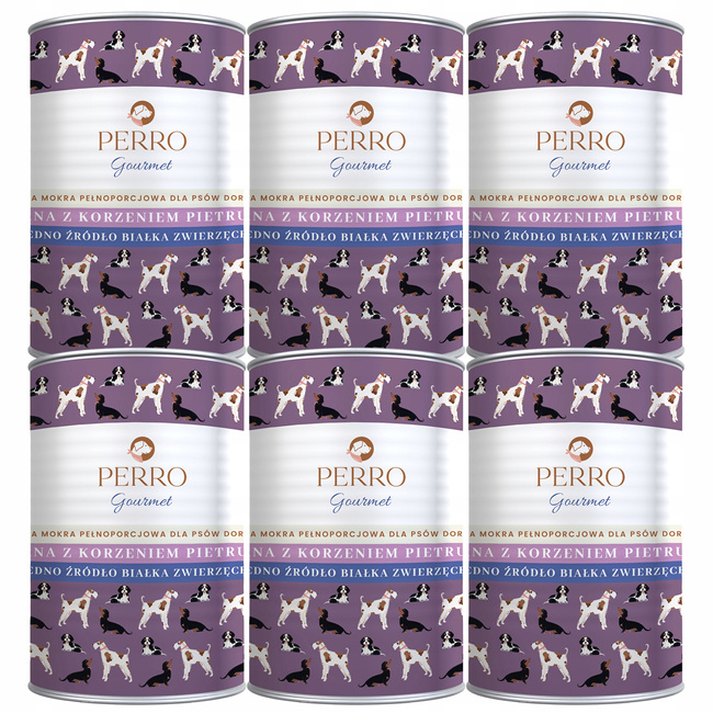 PERRO Gourmet Karma mokra dla psa Sarna z korzeniem pietruszki 6 x 400g