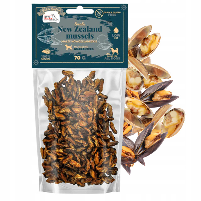 Syta Micha przysmak dla psa Fish Sea Food suszone małże 70g