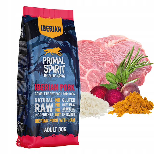 PRIMAL SPIRIT Karma sucha dla psa Wieprzowina iberyjska 12kg