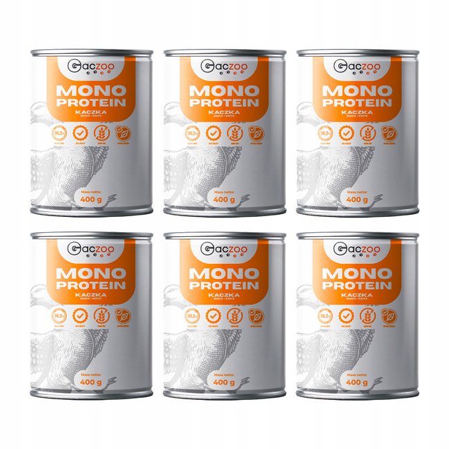 Mokra karma monobiałkowa dla psa Gaczoo MONO PROTEIN Kaczka 6 x 400g