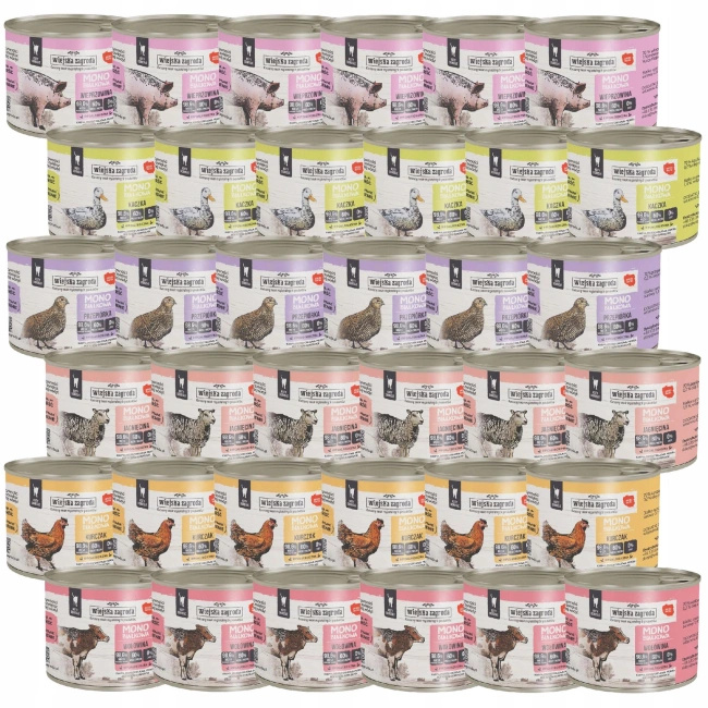 WIEJSKA ZAGRODA MONO Karma kota MIX Smaków 36 x 200g