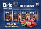 Brit By Nature Fillets in Gravy 6 x 85g Mix mokra karma dla psów