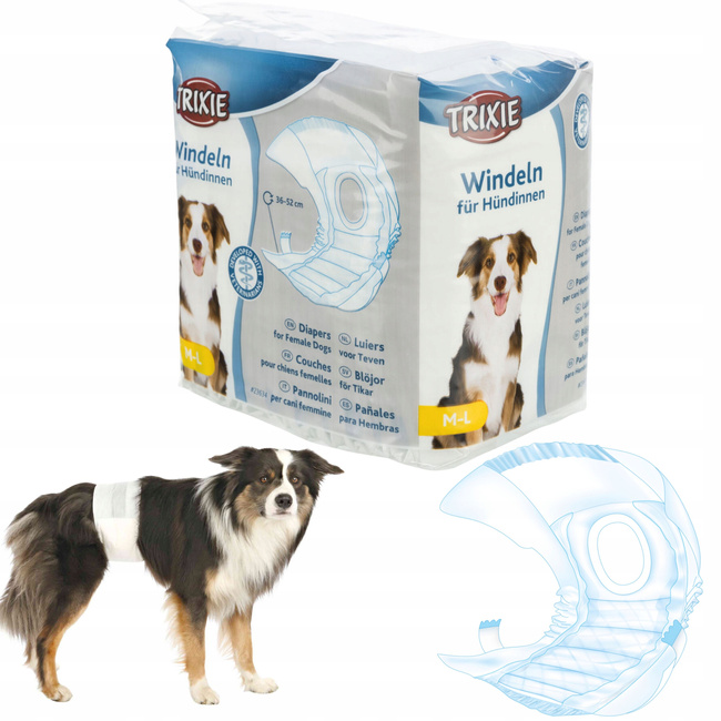 TRIXIE PIELUCHY dla suczki psów Pampersy r. M-L