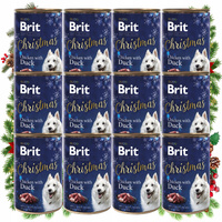 BRIT Premium By Nature CHRISTMAS karma mokra dla psa kaczka 12 x 400g