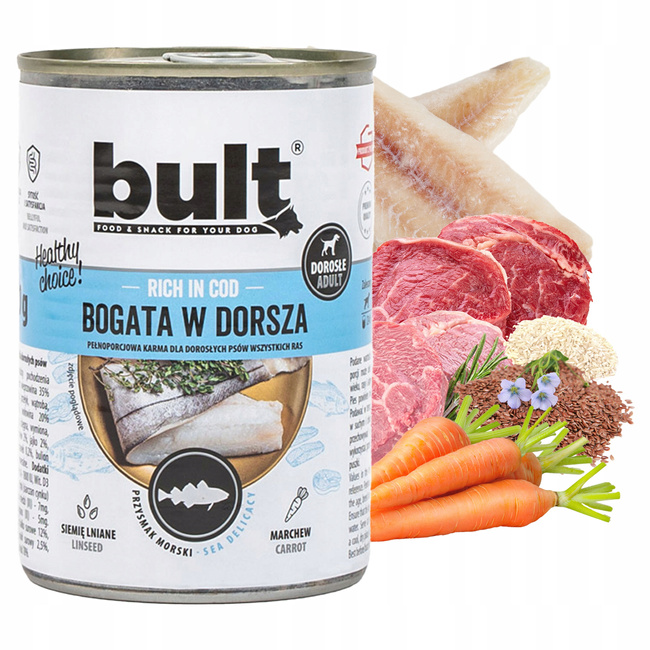 BULT Karma mokra dla psa mix smaków 12 x 800g