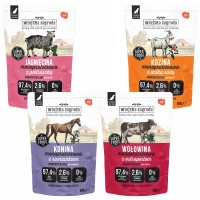 WIEJSKA ZAGRODA Monobiałkowa mokra karma dla psa mix smaków 4 x 500g